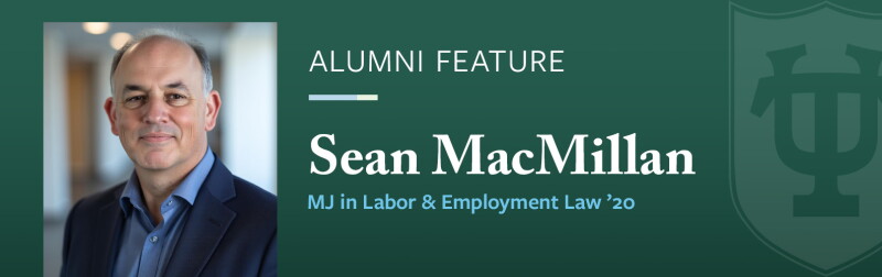 Headshot of Sean MacMillan, MJ-LEL 2020 graduate.
