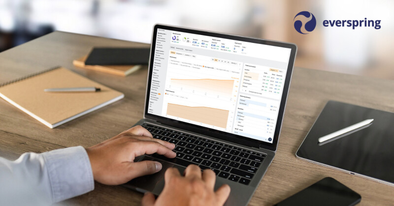 Man reviews project outcomes on laptop