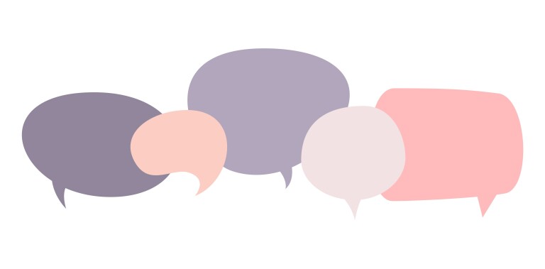 A group of speech bubbles.