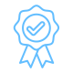 Ribbon with checkmark