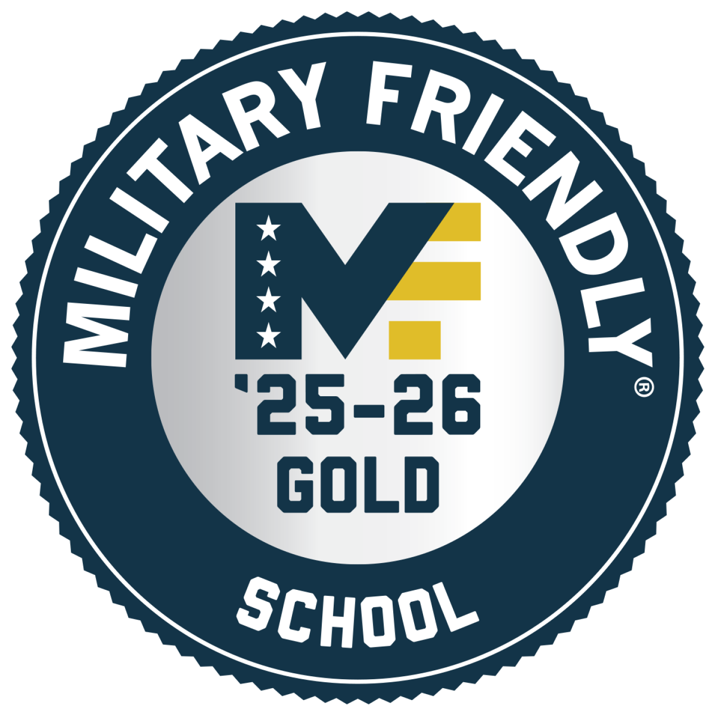 Military Friendly School Gold Designation, 2025-26