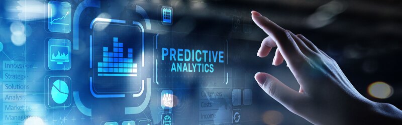 The words Predictive Analytics on a computer screen.