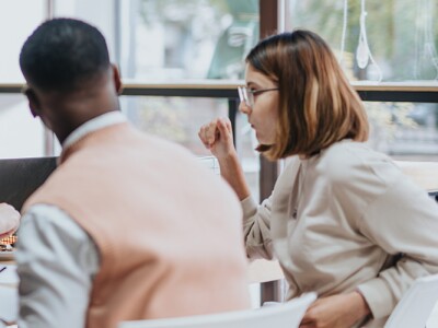 Digital marketing team having a meeting