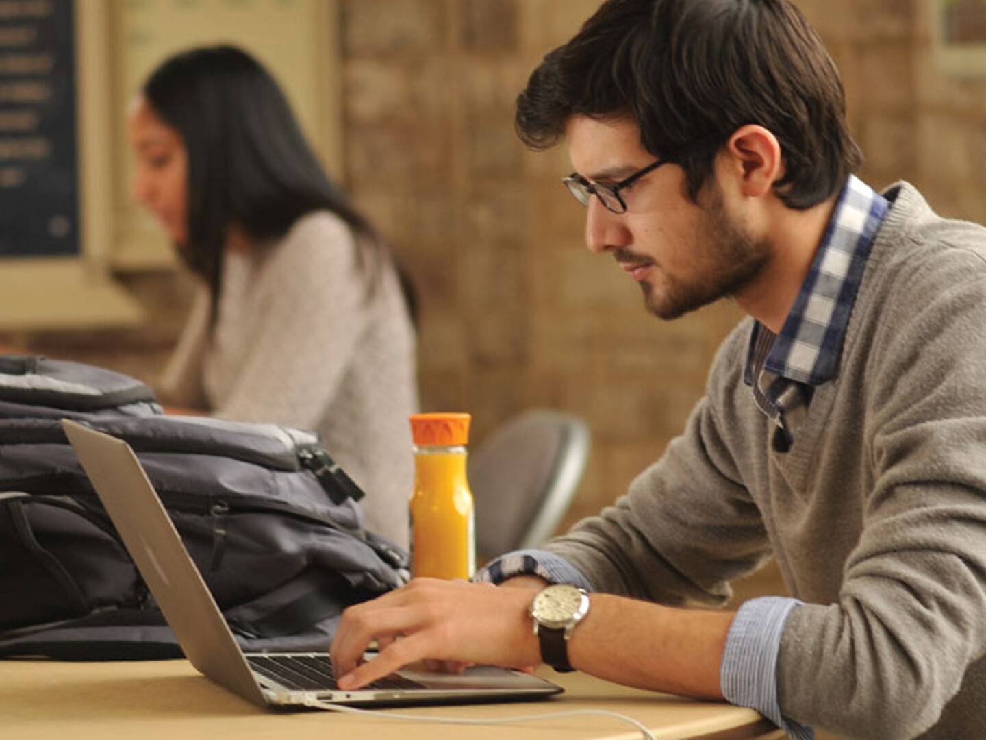 Man working on his laptop