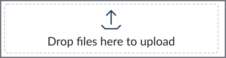 Screenshot of upload files icon on Canvas.