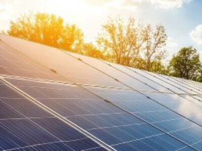 large solar panel reflecting eco-friendly technology