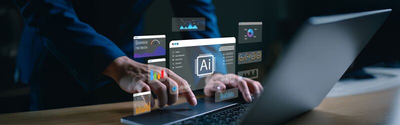 AI being used on a laptop.