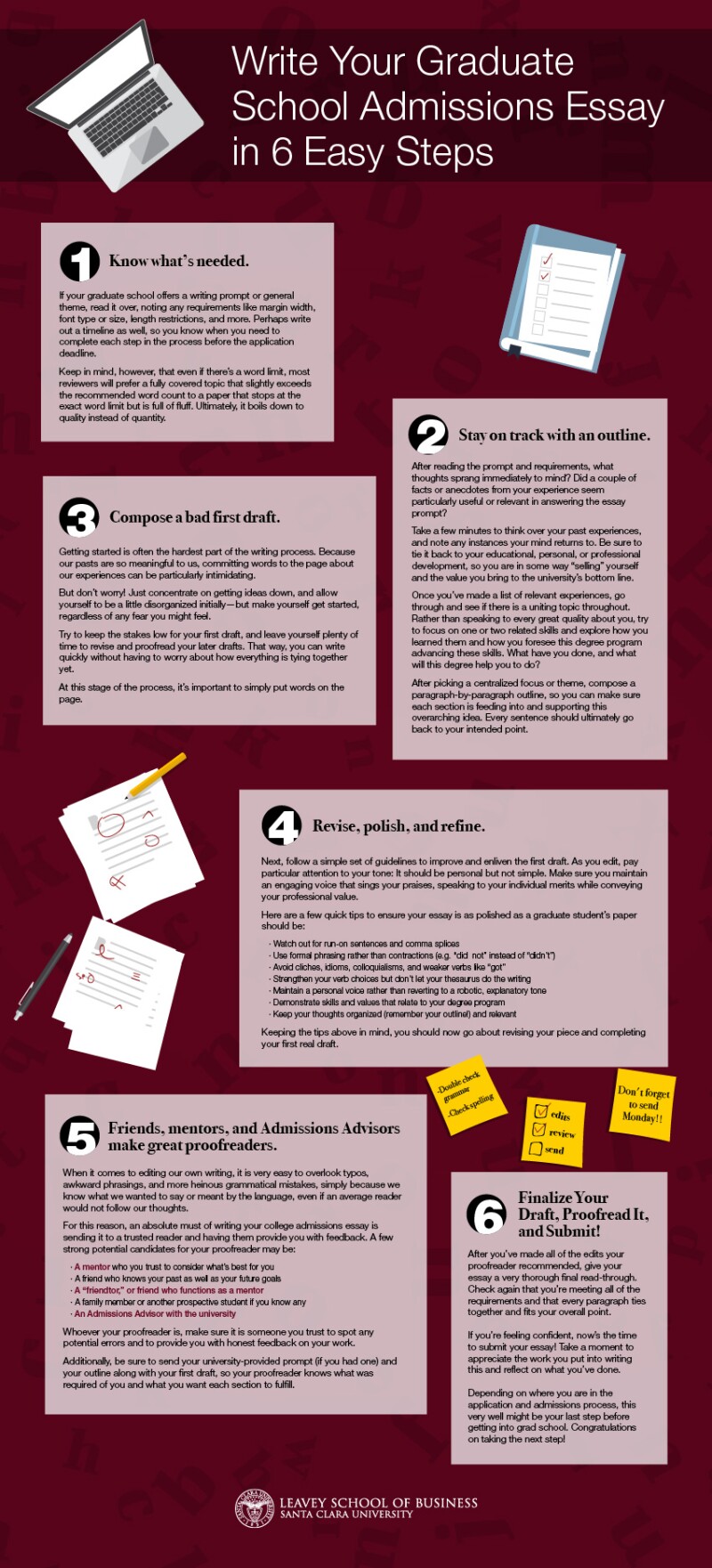 Write Your Graduate School Admissions Essay in 6 Easy Steps