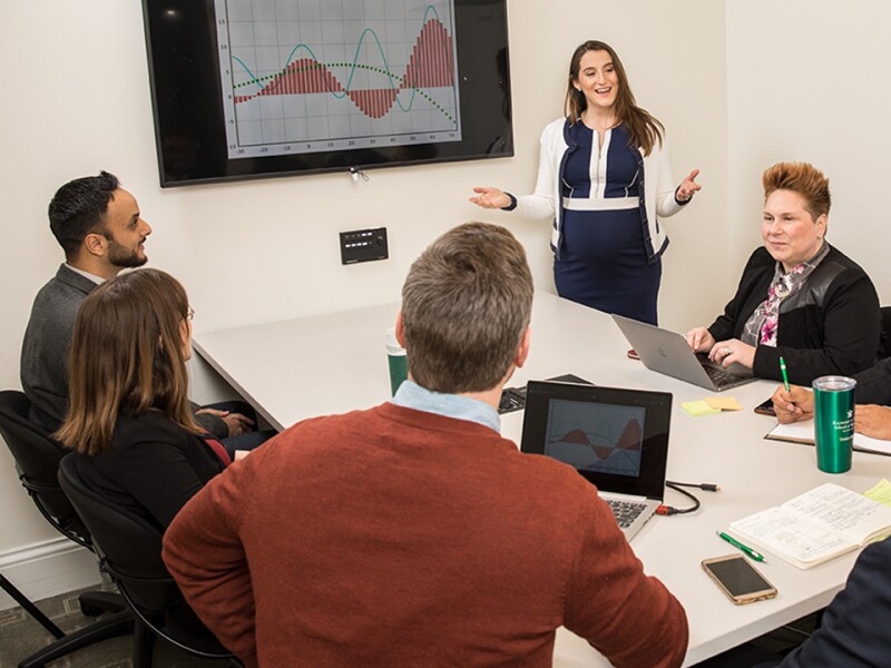 Marketing meeting with a diverse group of people