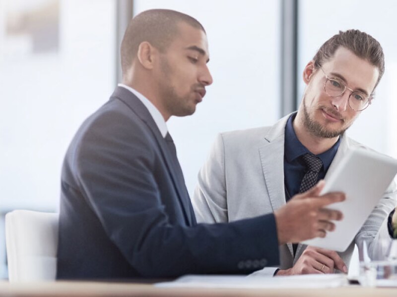 Advocate, attorney and people for partner, thinking or feedback on app for justice at corporate law firm.