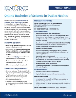Thumbnail of BSPH Program Details Sheet