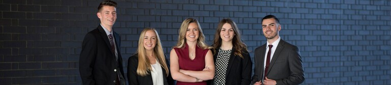 Group of professionally dressed students