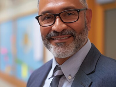 High School Administrator in hallway