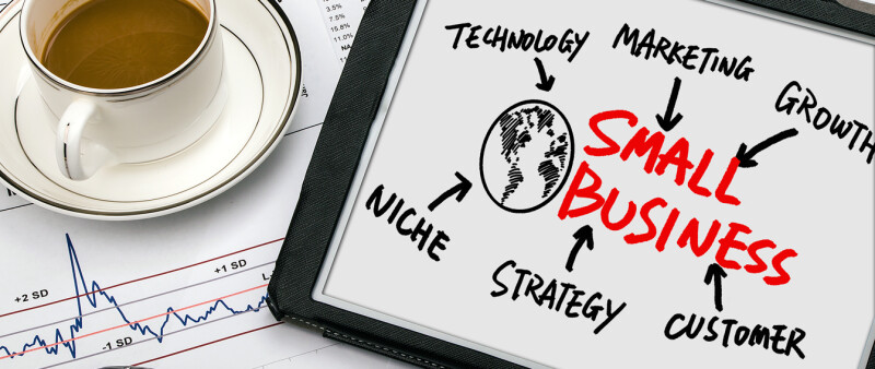 tablet with small business strategy