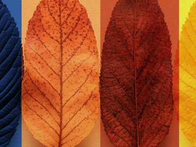 Six leaves of different colors representing the six theories of social work