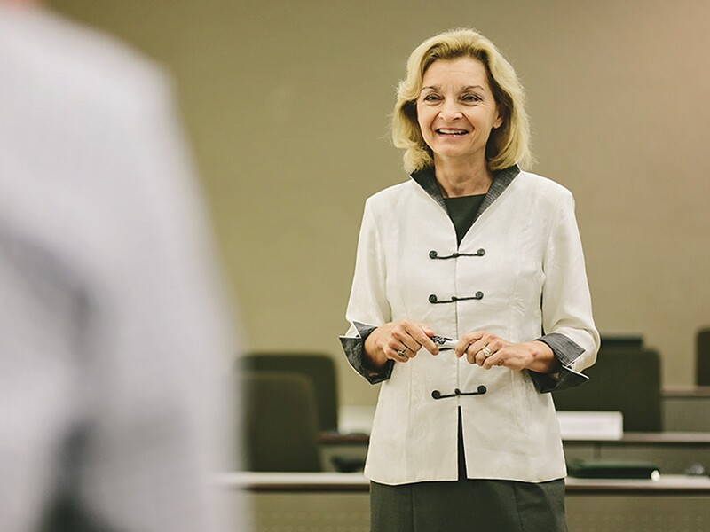 Deborah Hewitt, Ph.D. leading a lecture