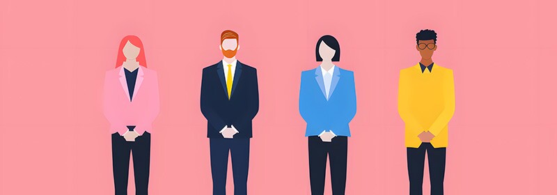 Illustration of 4 different managers