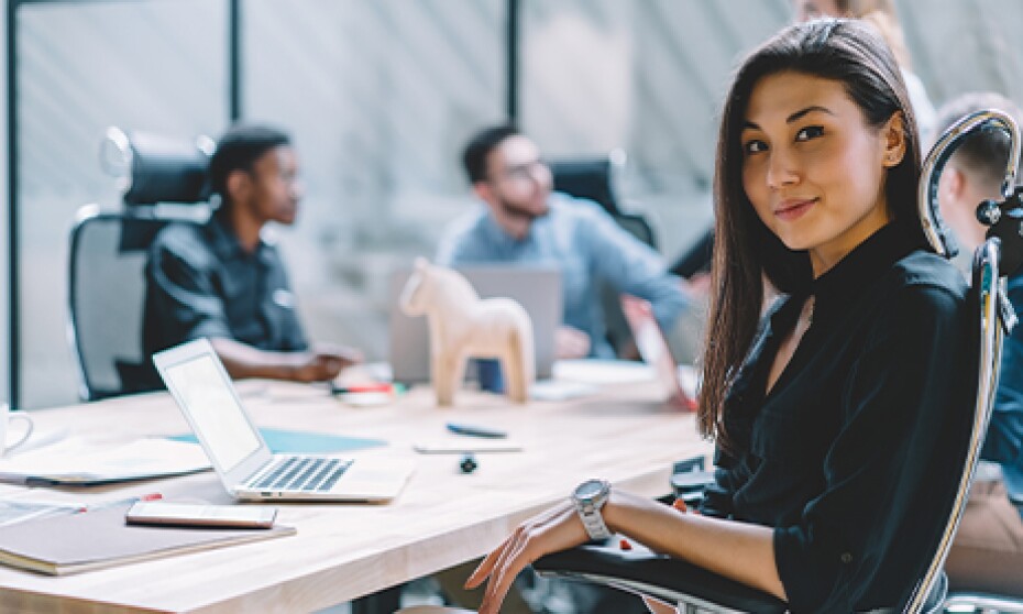 Confident-Woman-Working-in-Office