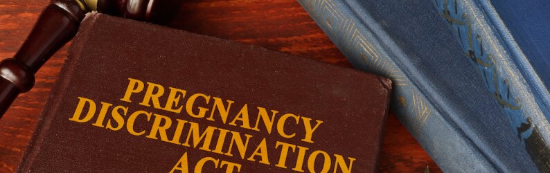 Book with title The Pregnancy Discrimination Act.