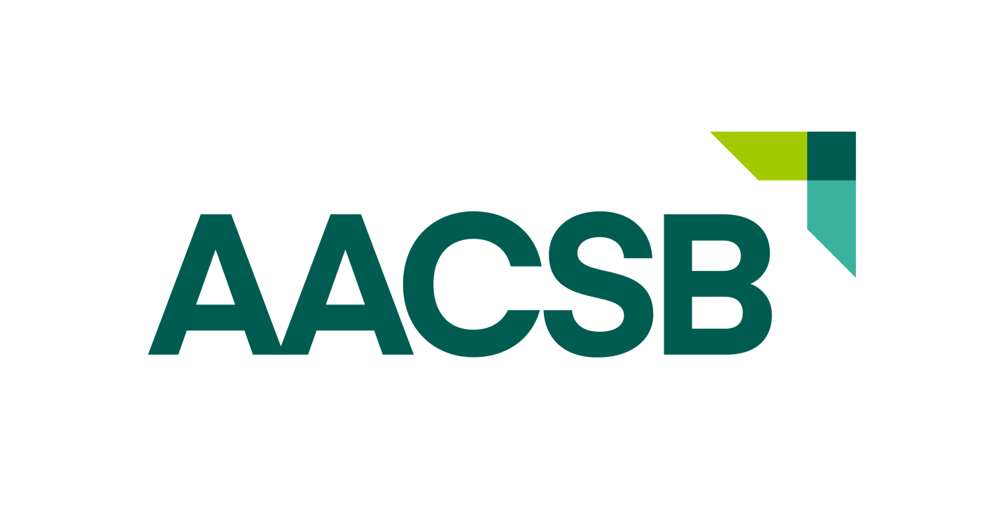 AACSB logo on a white background