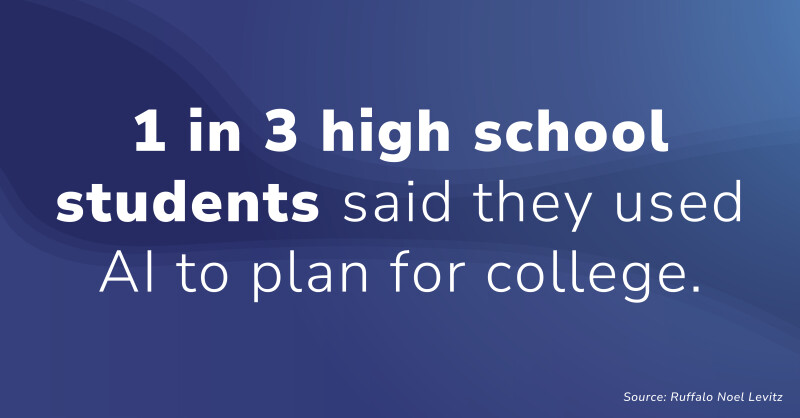 1 in 3 high school students said they used AI to plan for college