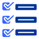 List with three checkmarks
