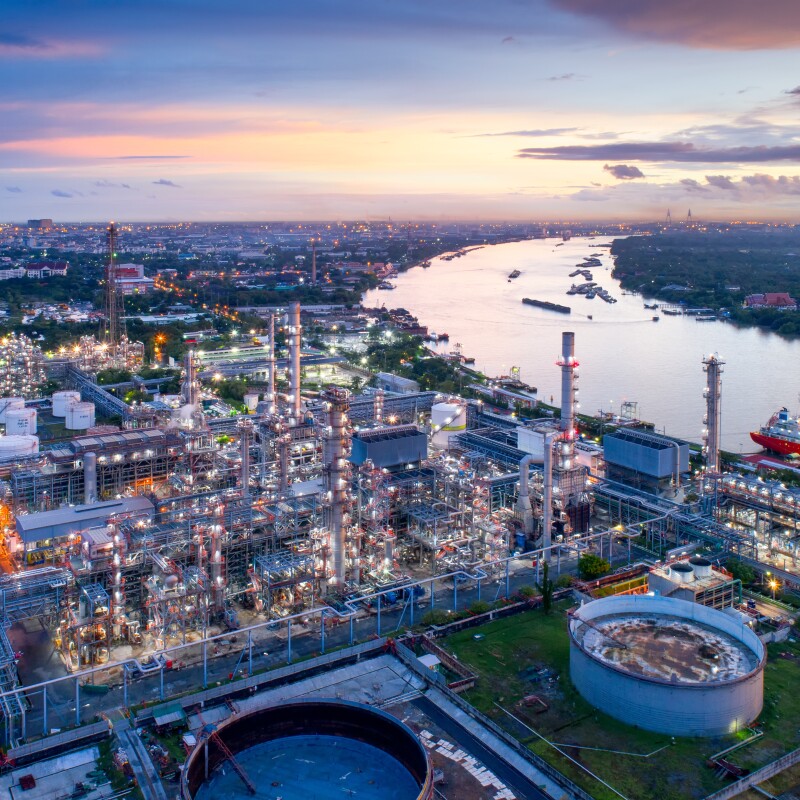 Refinery off the Gulf Coast