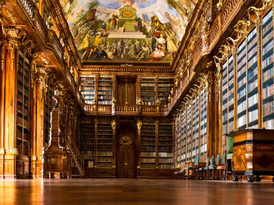 Interior of the Library of Strahov Monastery in Prague, Philosophical Hall
