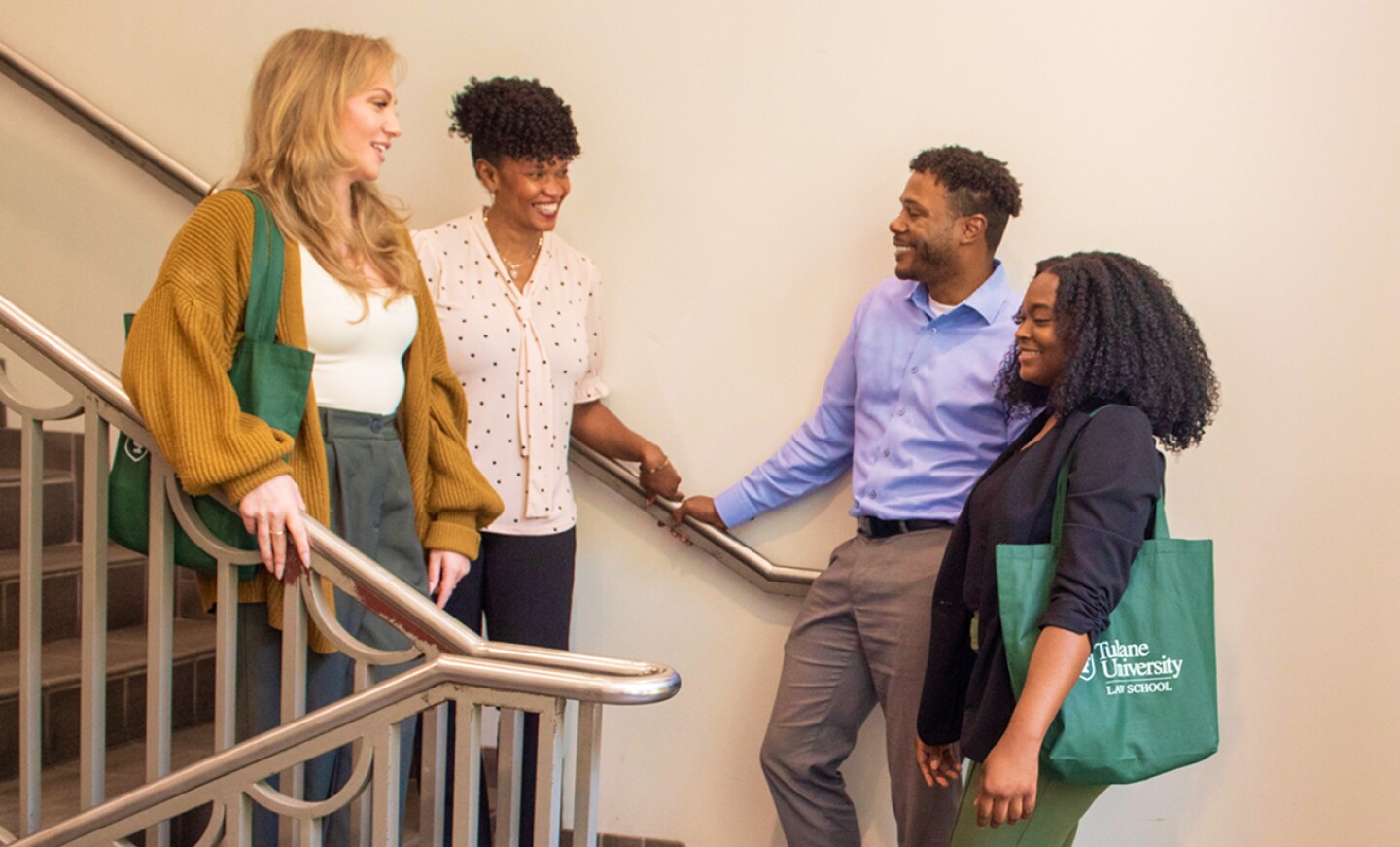 Tulane Law students networking