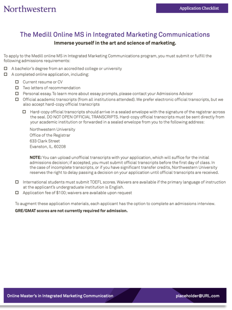 Application checklist thumbnail