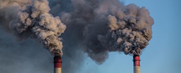 Air pollution from factory