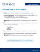 Online Public Health Program Application Checklist