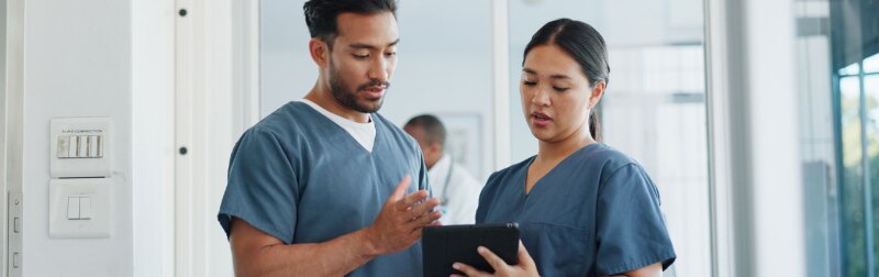 Medical advice, help and doctors with a tablet for healthcare, research and medicine planning.