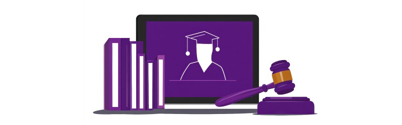 A gavel in a courtroom.