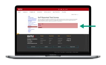 laptop showing test scores screen