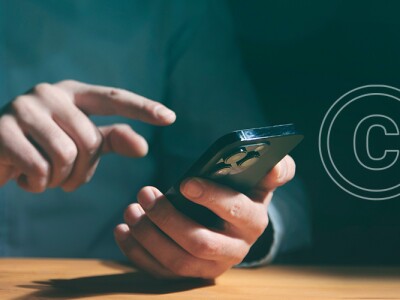 Businessman holding smart phone