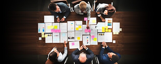 Business People Analyzing Statistics Financial Concept