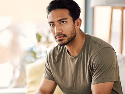 Veteran on couch in counseling