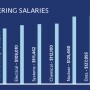 Bar chart showing median salaries in different engineering fields