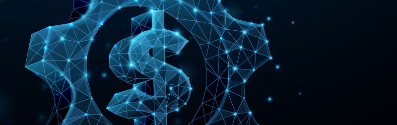 A blue 3D concept of financial assistance and education funding