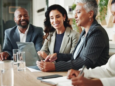 Diverse group of accounting professionals in a meeting