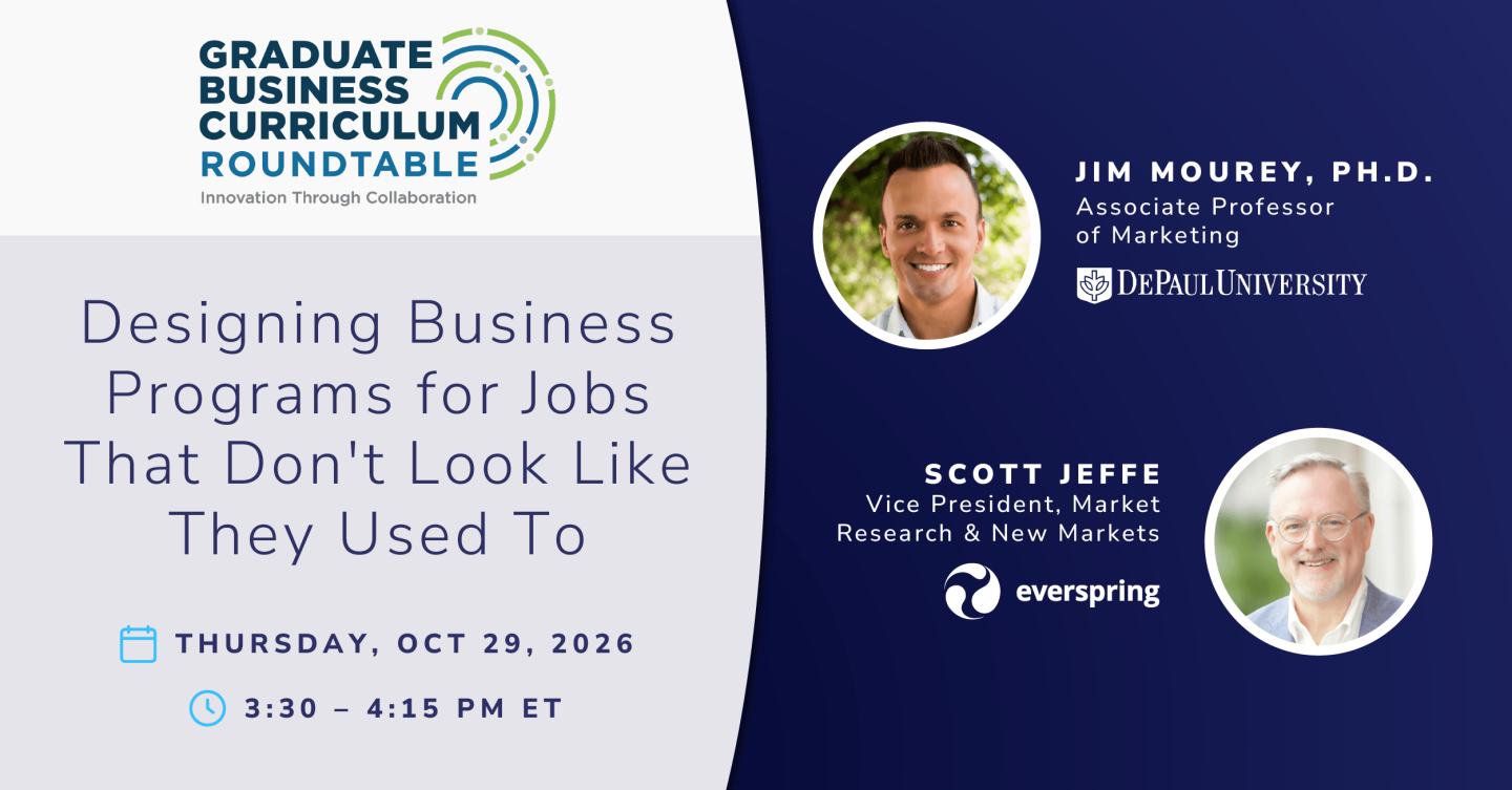 Business program design session with Jim Mourey and Scott Jeffe, Oct. 29, 2026