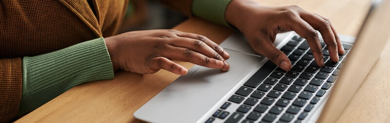 Free MBA: A graduate student searches for funding options on a laptop