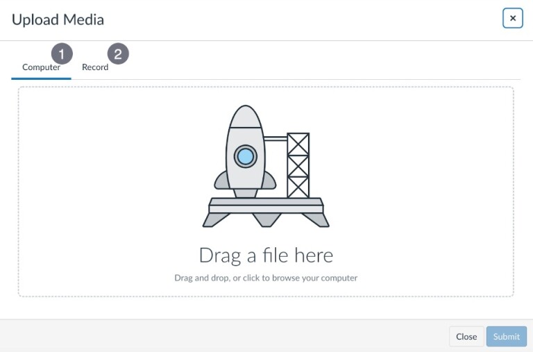 A screenshot of the Upload Media pop-up window