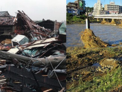 Typhoon Hagibis destruction