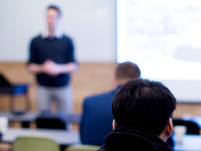 Professor teaching a class