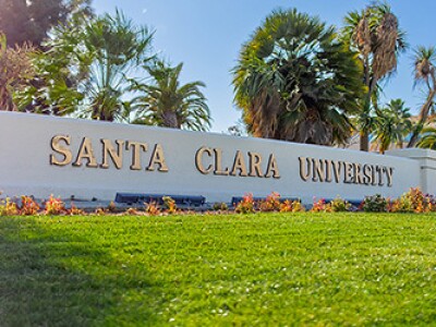 Santa Clara University Entrance Sign