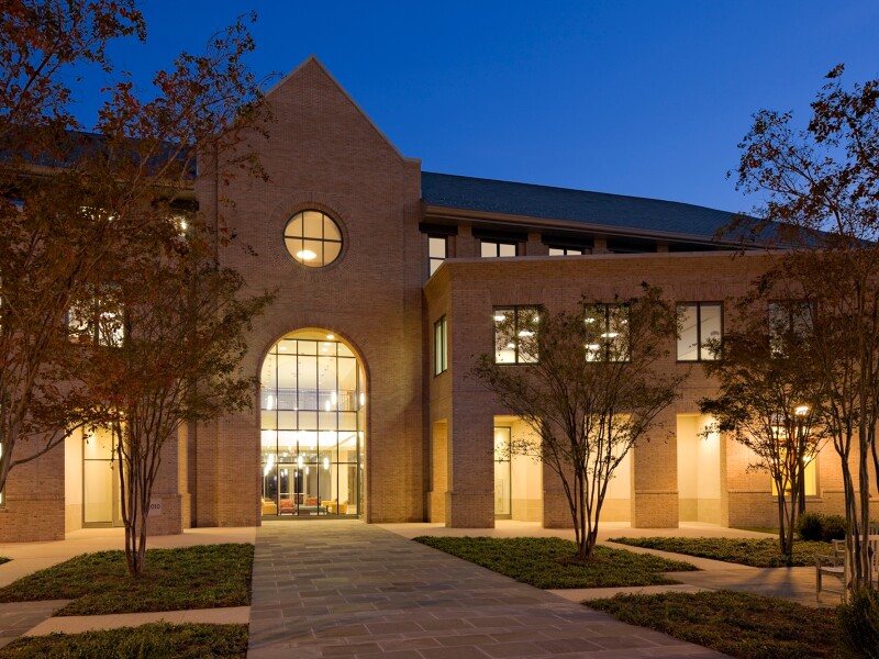 School of Education building at night