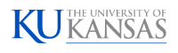University of Kansas logo with KU initials and gray text