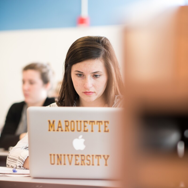 marquette-student-on-her-computer